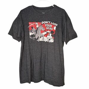 Disney Mickey Mouse Headless Horseman "Don't Lose Your Head" Tee Large Halloween